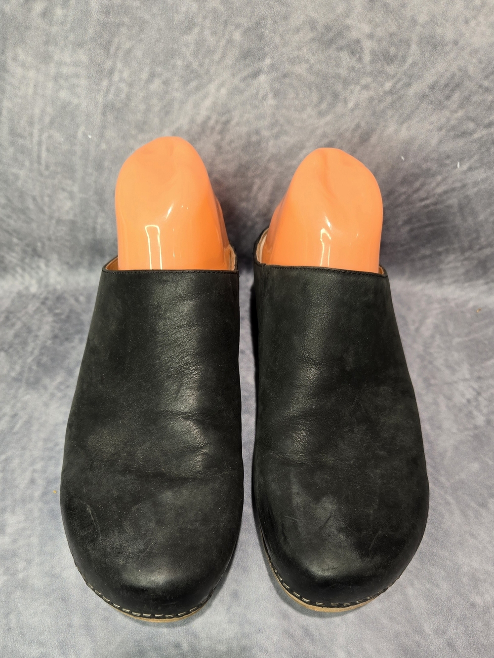 Dansko Brenda Clog Womens 42 Black Leather Burnished Mule Slip On Comfort Shoes